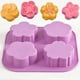 thumbnail image 2 of Flower Shape Silicone Mold, 2 Pack 4 Cavity Non-stick Food Grade Silicone Mold DIY for Chocolate, Candy, Handmade Soap and Bath Balls, 2 of 5