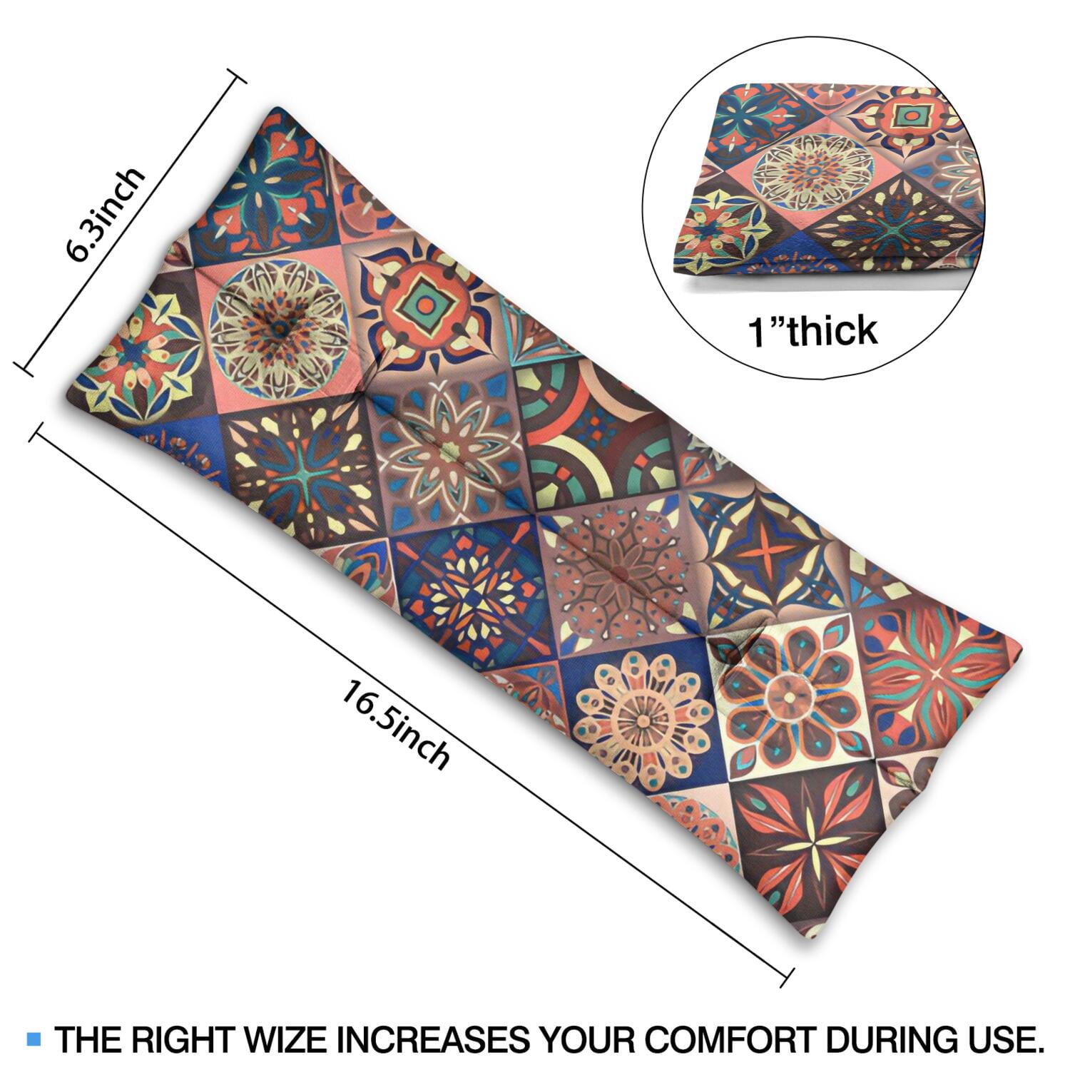 Boho Chic Seat Belt Pillow - Post Heart Surgery Cushion, Vintage Design, Double Straps