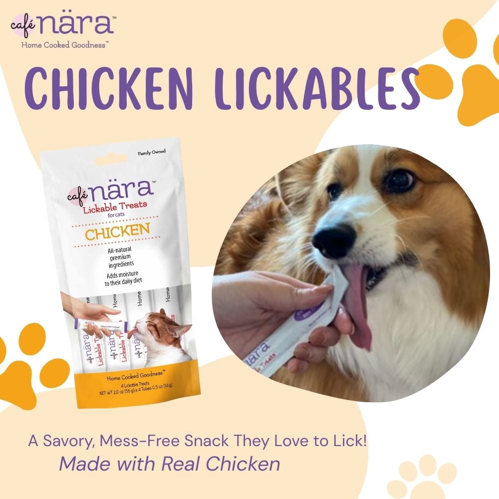 Café Nara Chicken Flavored Lickable Treats for Dogs - Pack of 6