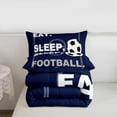 thumbnail image 5 of Erosebridal Football Court Pattern Twin Comforter Sets,Ball Sport Games Bedding Set For Soccer Lovers,Reversible Navy 2-Piece, 5 of 7