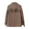 thumbnail image 1 of Chaqueta holgada de lana con borlas para mujer, abrigo informal con un solo botón, traje de oficina, otoño y primavera, 1 of 5