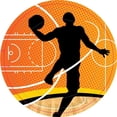 thumbnail image 3 of Fun Express Basketball Paper Dessert Plates, 8 Pieces, 3 of 4