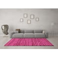 thumbnail image 3 of Ahgly Company Indoor Square Abstract Pink Modern Area Rugs, 4' Square, 3 of 4