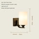 thumbnail image 2 of Lámpara De Pared De Luz Cálida De Estilo Nórdico Europeo Moderno Pantalla De Vidrio Led Lámpara Led De Pared Interior Artesanía De Hierro Lámpara De Pared De Cabecera Elegante Para Habitación Pasillo Sweethay HA027046-01, 2 of 7