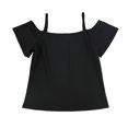 thumbnail image 2 of Bar Iii Womens Solid Cold Shoulder Blouse, 2 of 2