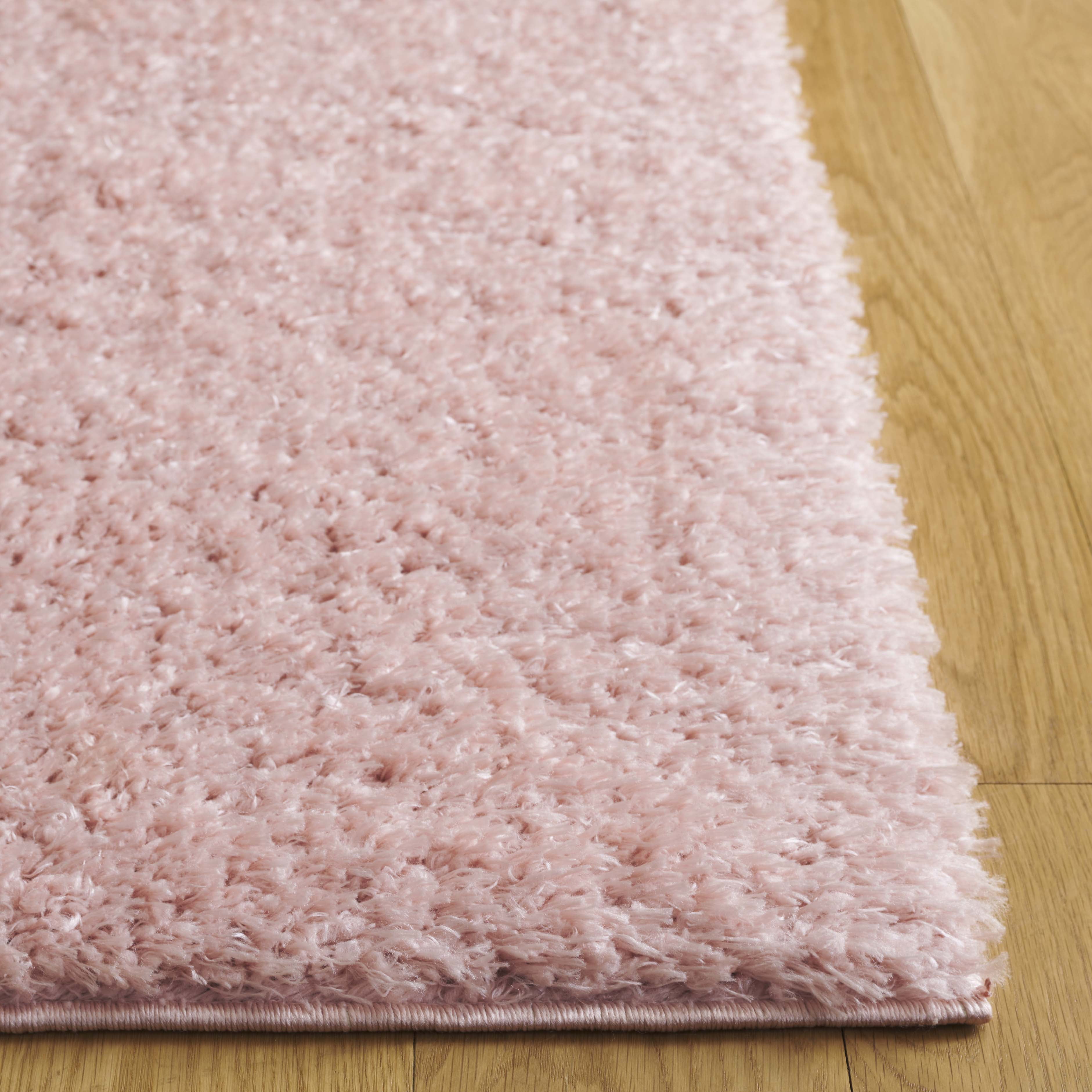 Safavieh Lindsay Deborah Solid Polyester Shag Area Rug, Pink, 6' x 9'
