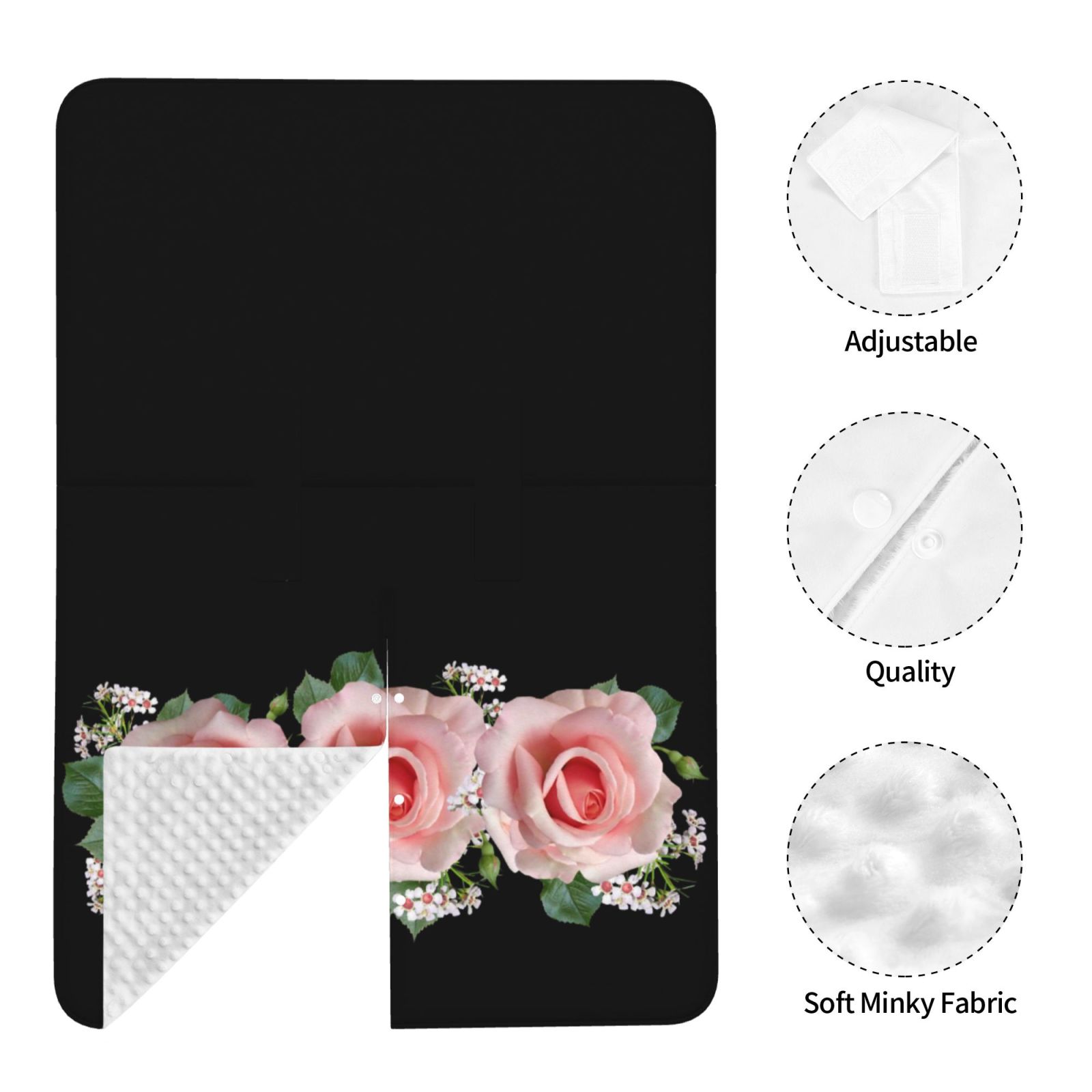 Car Seat Cover Baby - Pink Roses Breathable Infant Car Seat Cover for Baby Carseat, Lightweight Comfort Baby Essentials Must Haves Newborn Stuff for Girl Boy
