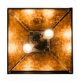 thumbnail image 5 of Meyda Tiffany 160470 16 Inch Square Mare & Foal Pendant   Black Finish with Amber Mica Glass, 5 of 7