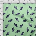 thumbnail image 3 of oneOone Cotton Poplin Mint Green Fabric Plant Cactus With Geometric Sewing Material Print Fabric By The Yard 42 Inch Wide, 3 of 4