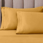 Superior 1000 Thread Count Anathema Egyptian Cotton Solid Sheet Set, Full, Gold