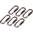 thumbnail image 1 of ZOUSSIQI 6 Pcs Chain Connectors, Chain Locking Quick Link, Great for Light, Key, Camping, Backpack, Rope (Red Bronze, 4mm Thick) CA919-88521, 1 of 5