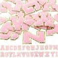 thumbnail image 1 of AURARMLET 26Ud Letras Bordadas Rosa Para Parches De Ropa Y Reparación Con Acabado Premium, 1 of 6