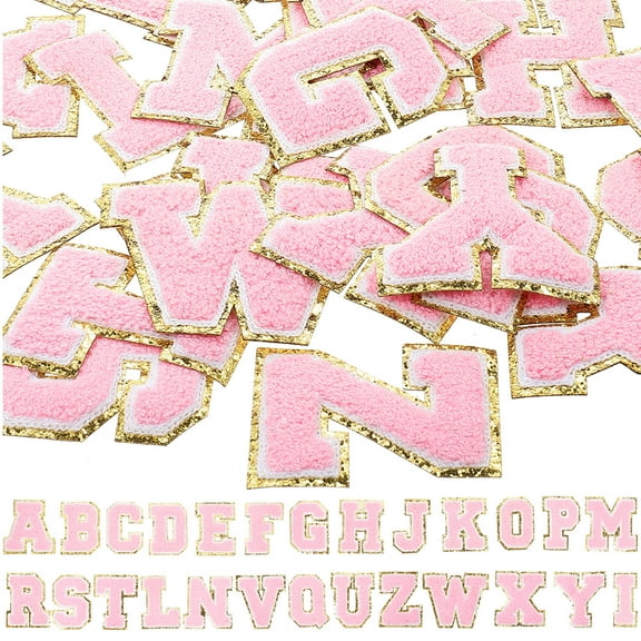 CIMAXIC 26Pcs Letter Embroidered Patches Iron on Clothes Appliques with Adhesive for Repair