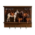 thumbnail image 2 of Western Saddle Key Holder Wall Mount Desktop Ornament Exquisite Miniature Horse Sculpture with Hook for Home, 2 of 3