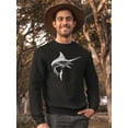 thumbnail image 2 of Marlin Fish Design Sweatshirt Men -Image by Shutterstock, Male 3X-Large, 2 of 4