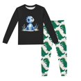 thumbnail image 1 of Pyjama Bebe Garcon Ensemble de Pyjama Imprimé Dinosaure pour Enfants Col Rond Manches Longues Pantalon 2 Pcs Printemps Automne Pjs Enfants Noir 4 Ans-5 Ans, 1 of 5