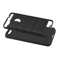 thumbnail image 3 of Zte Blade X Hybrid Metal Brushed Texture Case In Black, 3 of 4