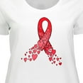thumbnail image 4 of Inktastic Heart Health Awareness Red Ribbon Made of Hearts Women's Plus Size T-Shirt, 4 of 5