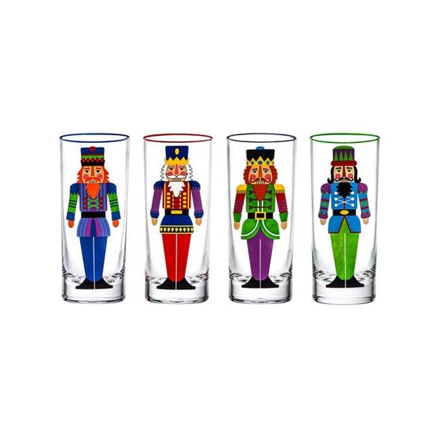 Godinger 26109 Verre à Grenailles de Casse-Noisette - Lot de 4