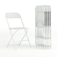 thumbnail image 2 of Emma + Oliver Folding Chair - White Plastic – 6 Pack 650LB Weight Capacity - Event Chair, 2 of 15