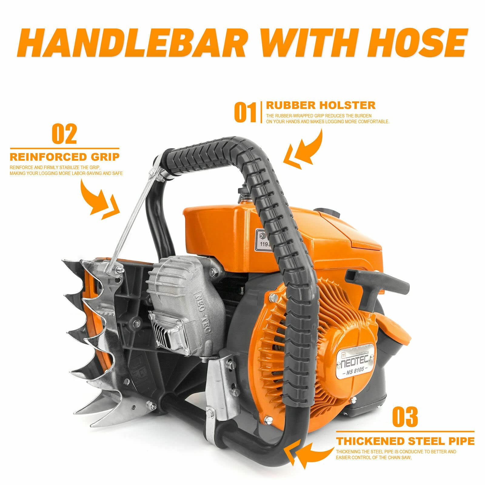 105cc Gas Chainsaw with 42'' Bar and Chain Compatible with G070 070 090 For Chainsaw Mill