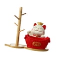 thumbnail image 4 of Bandeja de almacenamiento con forma de gato de la , bonita figura de gato, regalo para decoración del hogar, bandeja para llaves coleccionable, Rojo, 4 of 8
