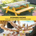 thumbnail image 6 of Summer Ocean Table Cloths for 3 Foot Rectangle Tables, Watercolor Coastal Coral Shell Seaweed Beige Patio Waterproof Elastic Fitted Tablecloths, Washable Rectangular Table Cover for Camping, 6 of 8