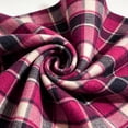 thumbnail image 7 of Jewelreauty Womens Plaid Long Overcoats, Hooded Long Sleeve Wool Blend Peacoat Calf Length Winter Fall Jackets (S, Hot Pink), 7 of 7