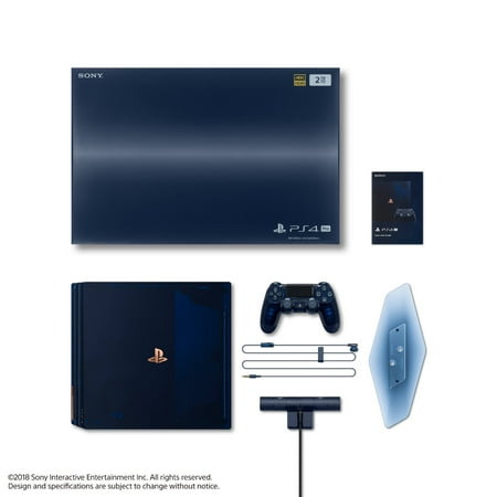 Sony PlayStation 4 Pro 2TB 500 Million Limited Edition Console Bundle - Translucent Blue