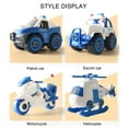 thumbnail image 5 of UTXQFD ,4PCS Take Apart Toys for 3-8 Year Old Boys Construction Toys DIY Assembly Police Car Toy Airplane Toy Motorbike Toy Boys Girls Kids Learning Educational Toys, 5 of 9