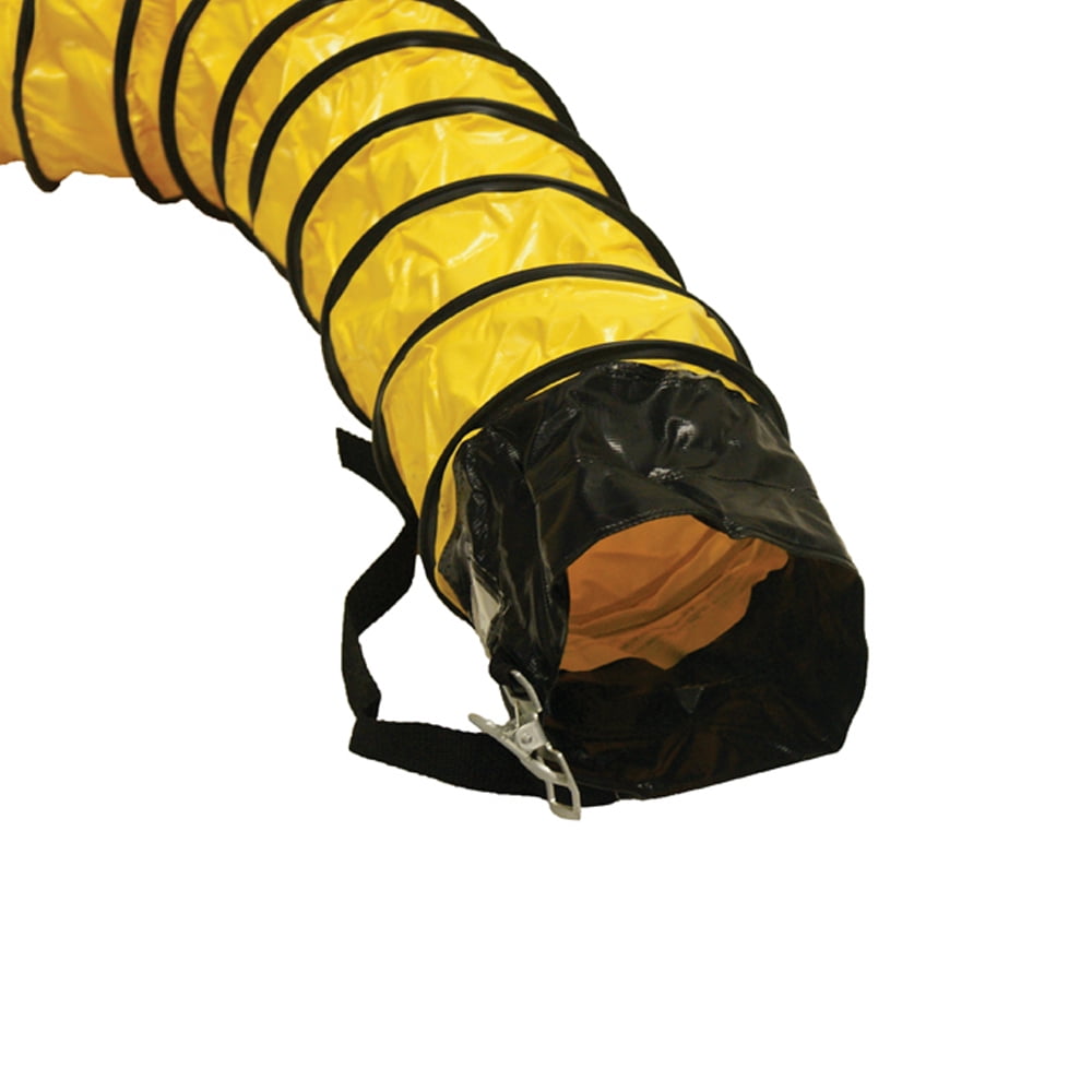 Rubber-Cal "Air Ventilator Yellow" Ventilation Duct Hose (Fully Stretched), 6-Inch by 25-Feet