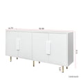 thumbnail image 4 of Sideboard Buffet Cabinet with Storage Space 4 Doors Handle, Modern Storage Cabinets Kitchen Buffet Storage Chest, 4 of 8