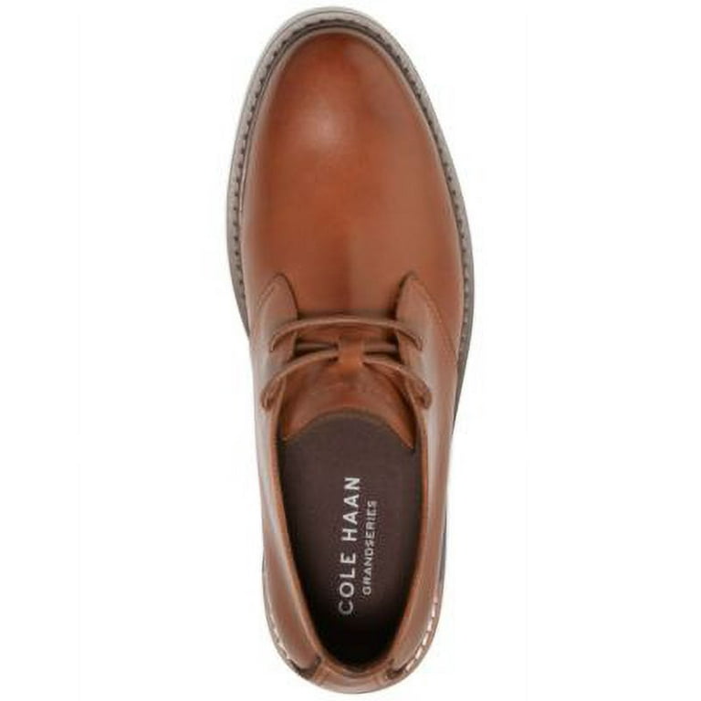 COLE HAAN Mens Brown Cushioned Lightweight Go to Round Toe Block Heel Lace Up Leather Chukka Boots 7 M Walmart