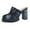 Blue, variant on Mostsola Heels for Women Trendy Denim Closed Toe Dress Shoes Lug Sole Platform Slip on Shoes