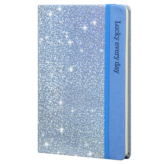 Notebooks for Work Clearance, Furenl Glitter Notebook 8.3X5.7” 240 Lined Pages Glitter Never Peel Off Journal Forcollege Ruled A5 Hardcover Notebooks for Teens Women Writing Note Taking Wor