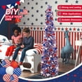 thumbnail image 7 of Ayieyill 4th of July Decor Patriotic Decorations, 5ft Pop up Tree Patriotic American Tree, Fourth of July Decorations Party Supplies(Red White and Blue ), 7 of 7