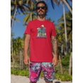 thumbnail image 2 of Surfs Up Dude Cartoon Art T-Shirt Men -Image by Shutterstock, Male XX-Large, 2 of 4