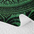 thumbnail image 5 of Homewish Vintage Bohemian Damask Quilt King,Nature Botanical Tree King Coverlet Set,Black Green,Black Reversible,3 Pieces, 5 of 7