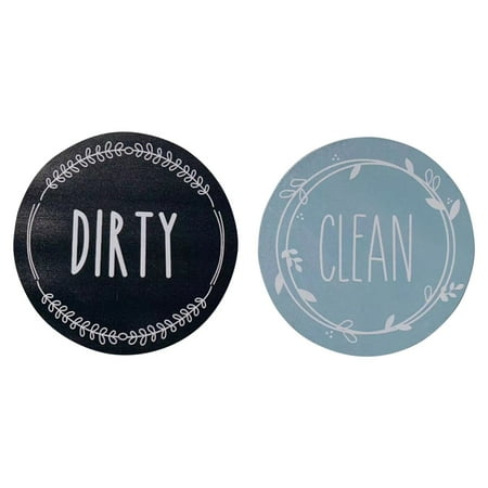 

LowProfile Stickers Dishwasher Clean Sign Indicator Fashion Universal Double Sided Kitchen Dishwasher Wash Refrigerator Sticker Decorations