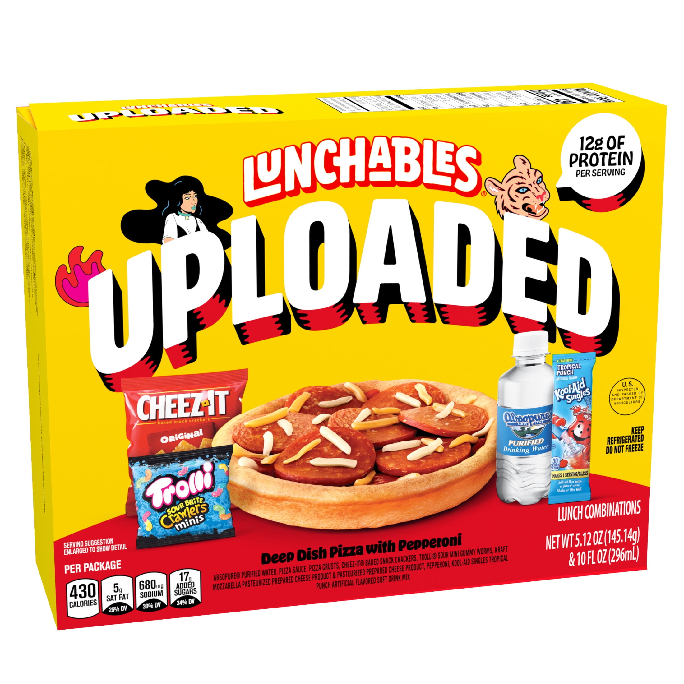 Lunchables Uploaded Deep Dish Pizza with Pepperoni Snack Kit, 15.12 oz Box