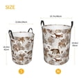 thumbnail image 3 of Susaid leaf Moose fox owls tree Print Waterproof Oxford Cloth Storage Circular Laundry Hamper BasketCapacity for Home-Medium, 3 of 6