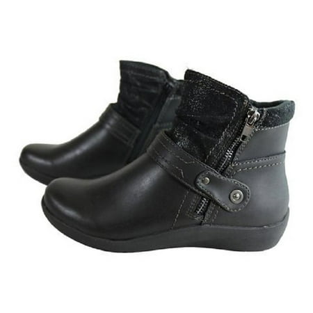 

LnjYIGJ Women s Low-heeled Ankle Boots Women s Vintage Splicing Round Toe Plus Velvet Zip Up Short Naked Boots Shoes