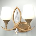 thumbnail image 3 of Costway 2-Light Retro Crystal Vanity Light Satin Nickel Glass Shade Bathroom Fixture UL, 3 of 10