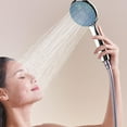 thumbnail image 4 of Meggemo Chrome 3-Spray Pattern Rain Shower Head Handheld Shower Wand Combo Durable Easy To Install Water Saving Design Perfect For Bathroom Home Daily Shower Bath Use, 4 of 6