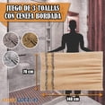 thumbnail image 3 of Pack de 3 Toallas de Medio Baño Melocotton Hogar 140x70cm Extra Suave y Absorbente Mod. STY-26, 3 of 3