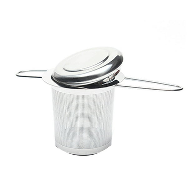 Injueey Stainless Steel Tea Infuser Portable Dual Washable Reusable Handle Mug Strainer with Foldable Lid Cup Anti-rust Type3 NO3