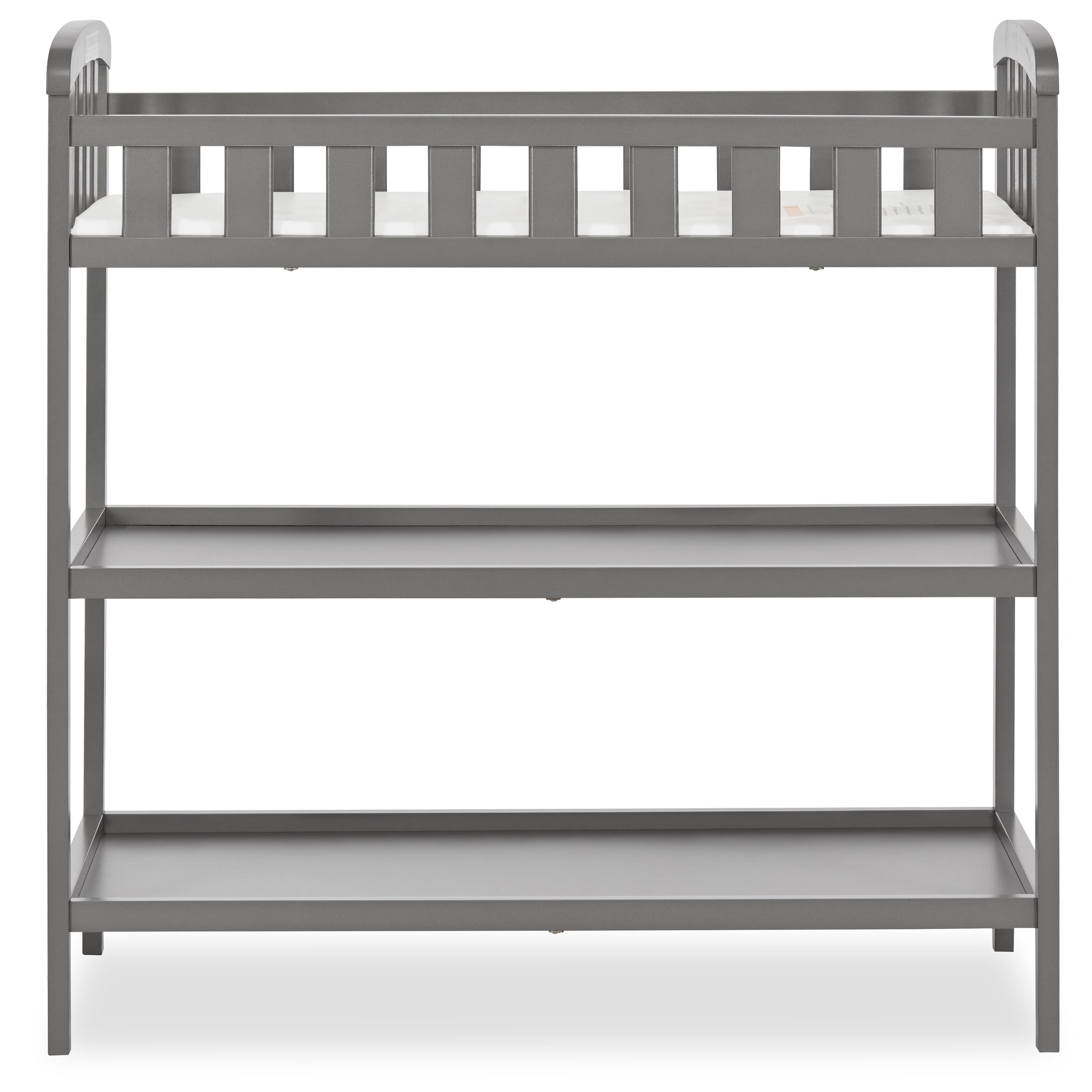 Nursery Bundle Dream On Me Violet Convertible Lifestyle Crib, Dream On Me Ashton Changing table, with a Dream On Me Honeycomb Orthopedic Firm Fiber Standard Crib Mattress in Storm Grey