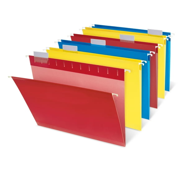 Office Depot Reinforced Hanging File Folders, 8 1/2in. x 11in., Letter Size, Assorted Colors, Pack Of 6, OD415215ASST