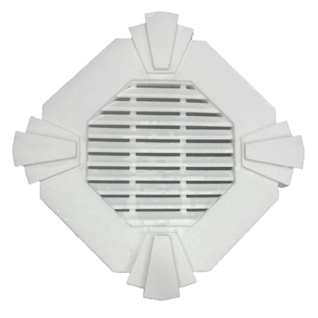 SnapTight Products Polyurea Coated EPS Foam Square Keystone 38.13 W x 38.13 L Home Gable Attic Vent Divine White