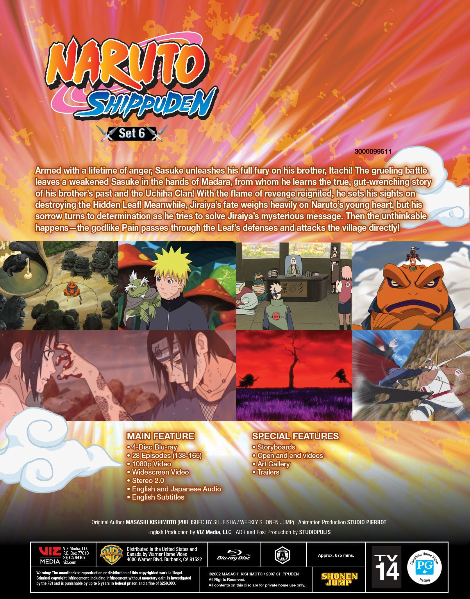 VIZ Media, Naruto Shippuden Set 6 Blu-ray, 675 mins, Animation